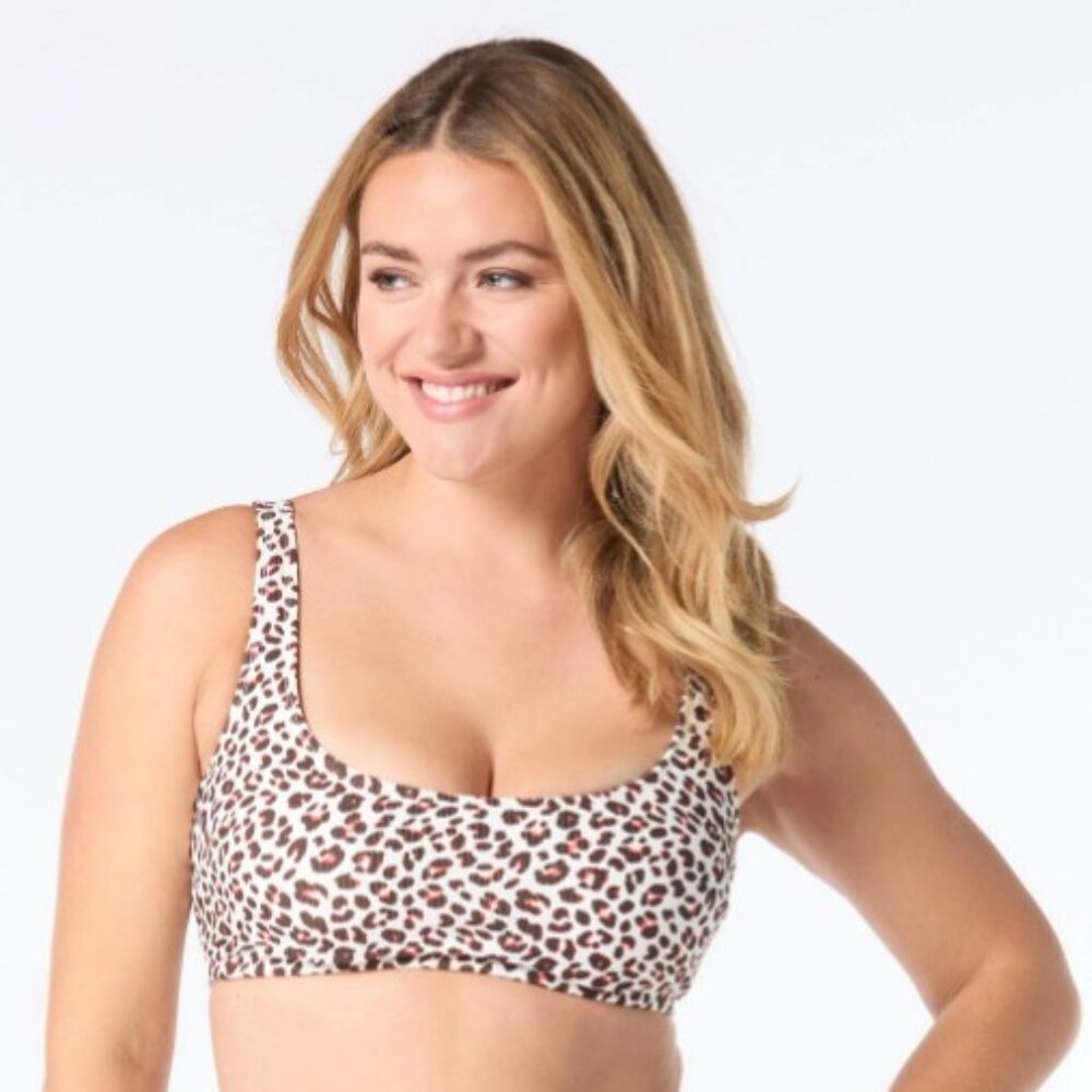 Coco Reef Bra-Sized‎ Divine Underwire Bikini Top Cheetah Print – Size 38 D - NWT